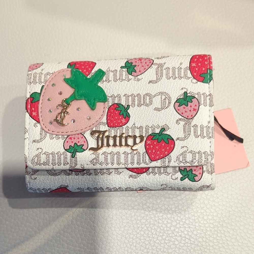 Juicy Couture Strawberry Print Crossbody Bag and Wallet - Picture 2 of 9